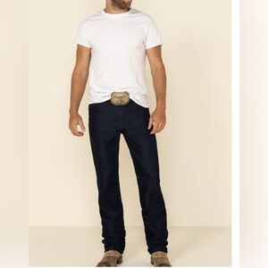 WRANGLER MEN'S ACTIVE FLEX PREWASHED SLIM COWBOY CUT DENIM JEANS - size 33*38